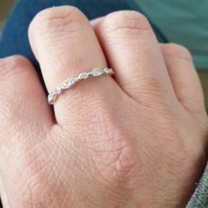 Round & Marquis Eternity Band Trendy Luxe